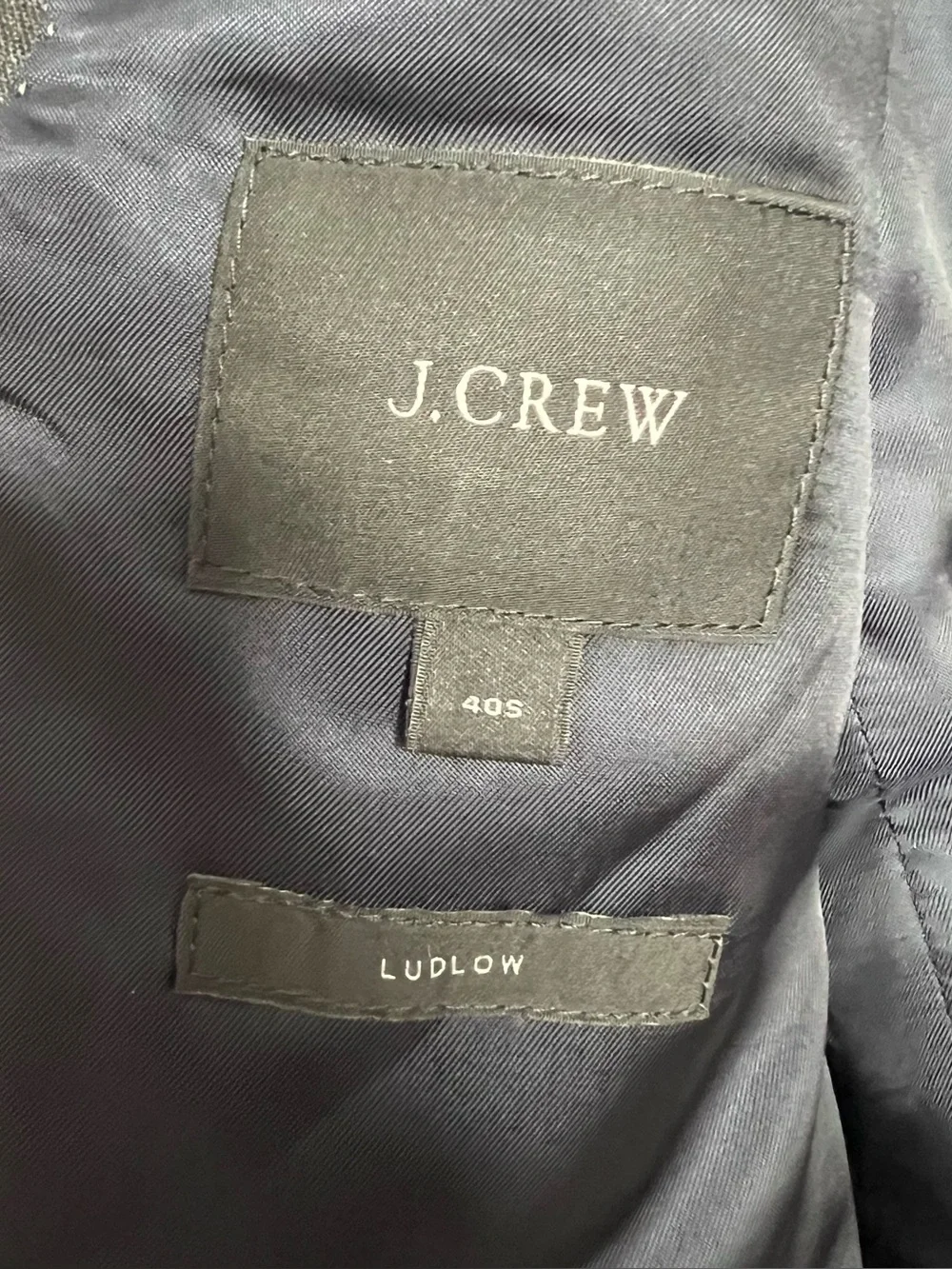 J Crew Ludlow Suit Slim Super 120 Wool Mens 40S / W33x28 Grey Loro Piana *FLAW*